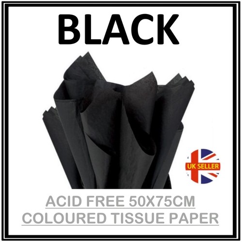 Black tissue paper large - black,