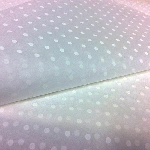 White polka dots - white, acid